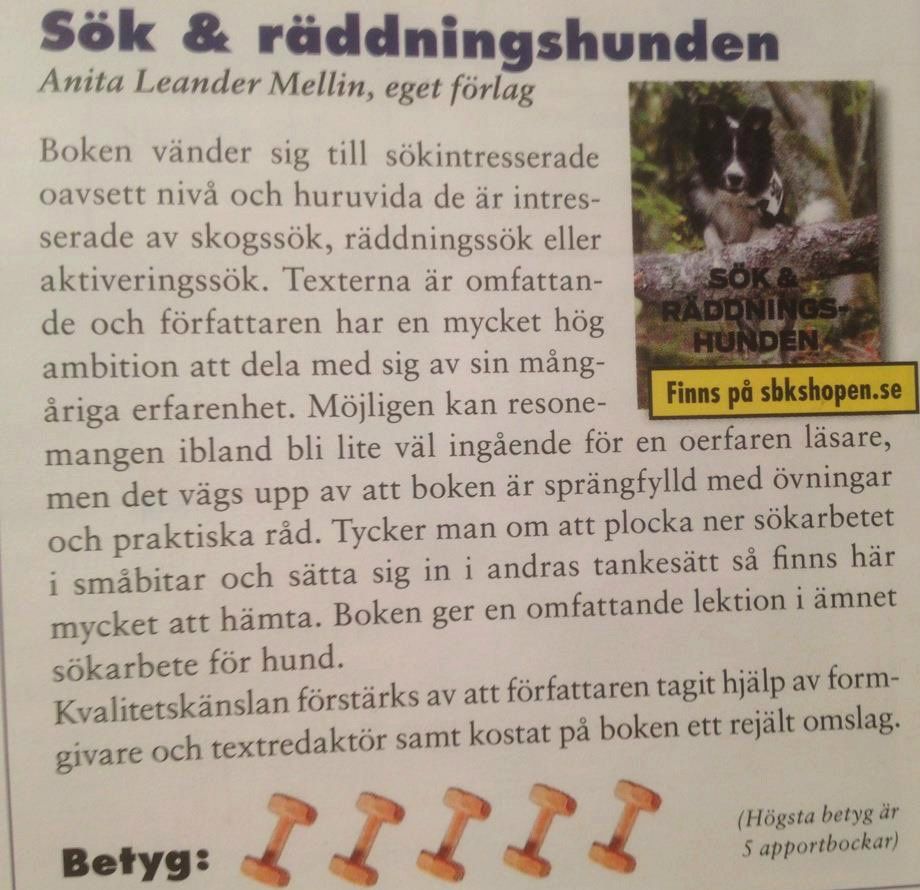 RECENSION I BRUKSHUNDEN NR   5 - 2012